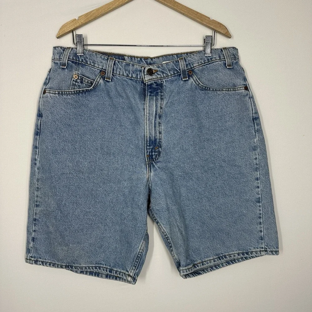 Levis White Tab 550 Relaxed Y2K Shorts Size 38 USA Baggy 90s Denim Jean Jorts